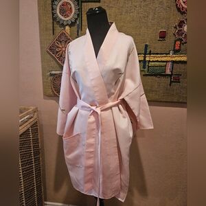 Vintage Pink Embroidered Kimono Robe By "Itchiban Bullocks Wilshire"